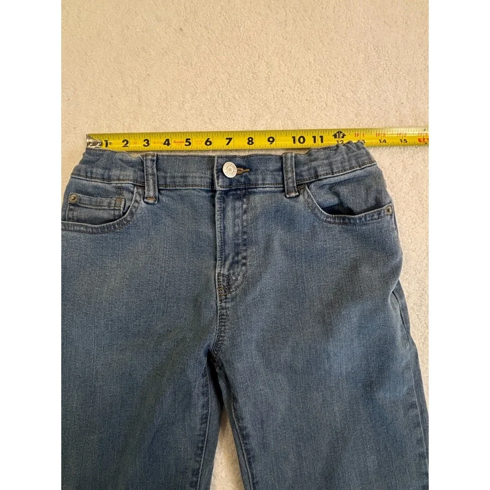 Gap Jeans Kids 10 Blue Denim Medium‎ Wash 24 Inseam Cotton Stretch Straight Leg